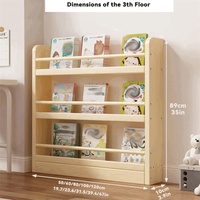 Estantería de Pared de Madera Moderna para Niños y Revistero, Muebles para Oficina en Casa Aptos para Niños Pequeños