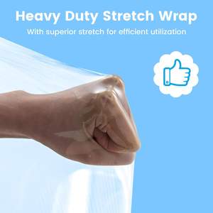 Rollo de Plástico Estirable de Alta Resistencia, Grado Reforzado, Alto Brillo, Paquete de 8 Rollos para Mudanzas, Suministros de Embalaje, Muebles y Palés - Product Image 3
