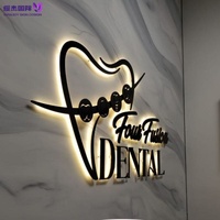 Enseigne en acier inoxydable noir mat rétroéclairée pour salon de coiffure, plaque de logo rétroéclairée par LED, décoration murale pour esthéticiennes et spas