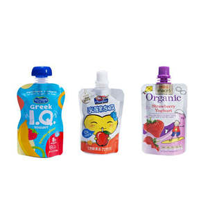 Sacs à bec verseur imprimés sur mesure de haute qualité, scellés à chaud, en PE, anti-odeur, de qualité alimentaire, pour aliments pour bébés, jus liquides, faible MOQ - Product Image 3