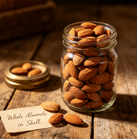 Almendras Secas Naturales, Saludables y Enteras, Listas para Comer, Sin Aditivos Alimentarios, Buenas para la Vista, Envasadas al Vacío, 1000g, Snack