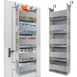 Over The Door Organizer 5 Shelves 10 Pockets Heavy Duty Hanging <b>Storage</b> For Behind Doors On Walls - Product Image 1