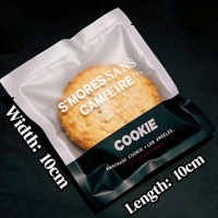 Sacs transparents givrés en BOPP imprimés sur trois côtés, scellés à chaud, personnalisés, pour biscuits individuels, avec impression sérigraphique
