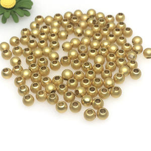 JS1452, оптовая продажа, высококачественные круглые бусины с покрытием из матового золота - Product Image 3