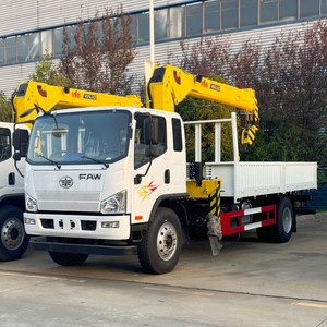 Grue télescopique montée sur camion FAW 4x2 prête à être expédiée, 6,3 tonnes, 8 tonnes, camion avec grue à vendre - Product Image 2