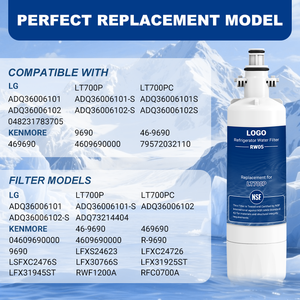 Filtre à eau pour réfrigérateur RW05, remplacement pour LT700P, charbon actif, durée de vie du filtre de 12 mois, installation facile, usage domestique - Product Image 5