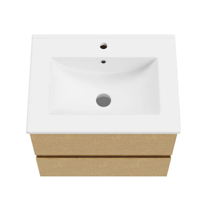 <span class=keywords><strong>Mobile</strong></span> <span class=keywords><strong>Bagno</strong></span> Sospeso Moderno con Maniglia Nascosta in Legno 600mm, Unità Vanity da 30 e 36 Pollici con Lavabo - Product Image 5
