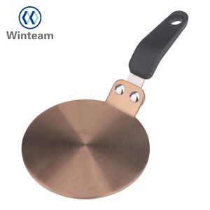 <span class=keywords><strong>Plaque</strong></span> diffuseur de chaleur avec poignée en bakélite et résistance à la température en or rose Cafetière à <span class=keywords><strong>induction</strong></span> en acier inoxydable - Product Image 1