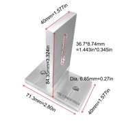 Supports de pied en L de montage solaire en alliage d'aluminium anodisé pour panneaux solaires PV-Système de rayonnage facile à installer