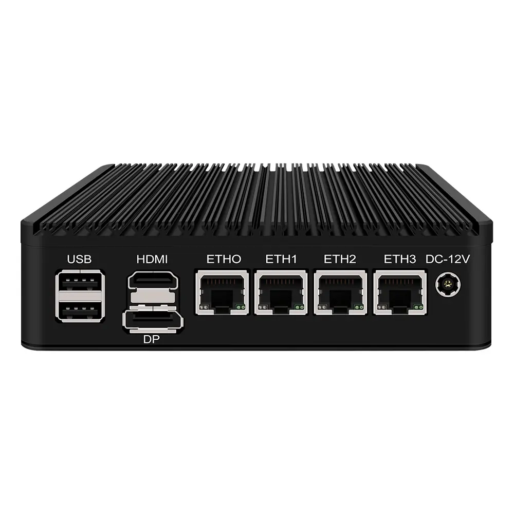 2023 economico 4 LAN 2.5G mini Router N5105 N6005 i226-V TPM2.0 Mini PC senza ventola NVMe HD DP Type-C TF Slot Firewall Computer barebone