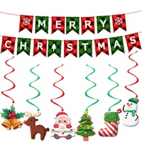 Guirlandes en spirale et bannières en papier pour fêtes de Noël transfrontalières, modèle A80 - Options personnalisées en gros Chine