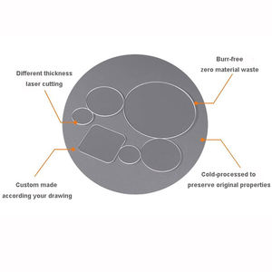 Découpe laser sur mesure Disques en verre de 3mm d'épaisseur et plaque mince découpés à la taille Services de fabrication - Product Image 4