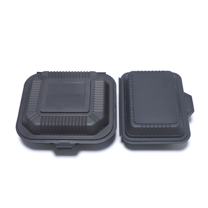 Màu đen dùng một lần Hộp bao bì thực phẩm phân hủy sinh học bột bắp Hộp Ăn Trưa - Product Image 4