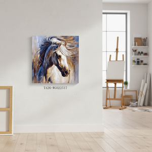 Dipinto a Olio Realistico <span class=keywords><strong>di</strong></span> <span class=keywords><strong>Cavalli</strong></span>, Arte Murale Dipinta a Mano su Tela <span class=keywords><strong>di</strong></span> Maestosi <span class=keywords><strong>Cavalli</strong></span> Bianchi per Soggiorno e Arredamento Casa - Product Image 1