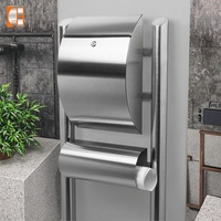 OEM/OED Vente en gros de boîte aux lettres en acier inoxydable autoportante et durable au design moderne avec serrure à clé et logo personnalisé pour une utilisation en appartement