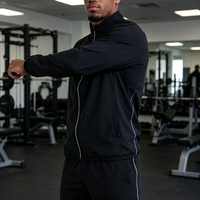Veste de sport pour homme avec empiècements en mesh, personnalisable, légère, confortable, coupe-vent pour l'extérieur, avec fermeture éclair cachée pour homme