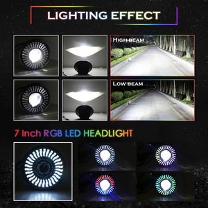 Faros LED RGB de 12V de ajuste universal para actualización con modo de música Bluetooth y 16 millones de colores - Product Image 5