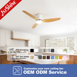 Ventilador de techo LED 1stshine Ventilador de techo interior Techo 52 pulgadas Ventilador de techo ajustable de montaje empotrado con control remoto - Product Image 4