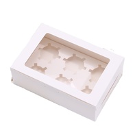 Nouvelle boîte à tartelettes en carton blanc Pulida 2026, vente en gros, 6 pièces, emballage jetable, boîte à pâtisserie