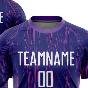 Camiseta de Fútbol Morada de Manga Corta, Transpirable, de Secado Rápido, Ligera, para Entrenamiento Deportivo y Juego en Equipo - Product Image 4