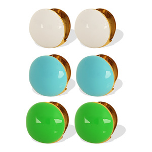 Pendientes de Clip con Forma de Bola, Chapados en Oro, para Uso Diario, Clips de Oreja en Forma de U, Joyería Elegante y de Lujo para Mujer - Product Image 5