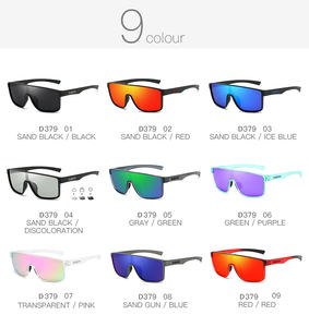 DUBERY 2025 Lunettes de soleil de sport surdimensionnées Lentille polarisée Coupe-vent Bleu/Noir/Rouge Vert Transparent <span class=keywords><strong>PC</strong></span> pour les grandes nuances d'équitation - Product Image 4