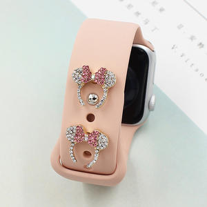 Bracelet de montre flocon de neige en Silicone, fleur de miel, diamant, ornement, clous métalliques pour <span class=keywords><strong>Apple</strong></span> <span class=keywords><strong>Watch</strong></span>, accessoires - Product Image 2