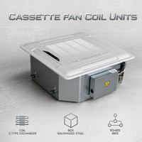 Unité de ventilation à cassette pour chaînes hôtelières mondiales, 4 voies, eau réfrigérée, montage au plafond, CE OEM FP-34 à FP-238, commande en gros