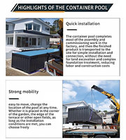 Großhandel Container-Schwimmbecken Oberirdischer Infinity-Containerpool 20ft 40ft Echte Fotos mit Treppe am gegenüberliegenden Rand