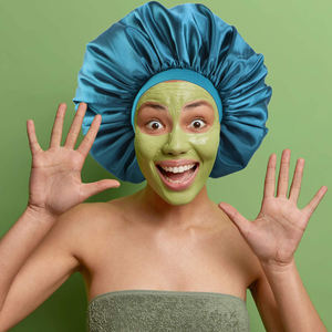 Effen Kleur Omkeerbare Zijdeachtige Motorkap Dubbellaags Nachtkapje Hoofddeksel Mutsen Hoed Voor Krullend Verend Haar - Product Image 6