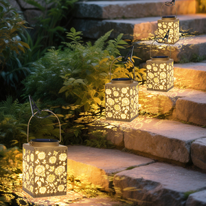 Paquete de 2 Lámparas Solares LED de Metal de Alta Calidad con Diseño de Girasol, con Clasificación de Protección IP65, para Decoración de Jardín - Product Image 6