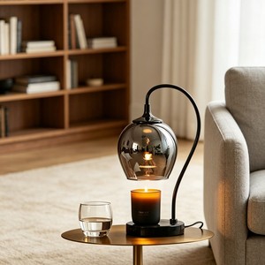 โคมไฟเทียน Huanchen Flame Melting 220V ปรับความสว่างได้ โคมไฟตั้งโต๊ะสร้างบรรยากาศในห้องนอน - Product Image 4