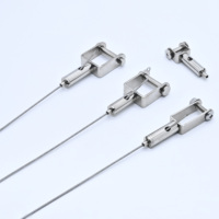 Kit de suspension réglable pour panneau acoustique, pince de câble en laiton pour système de suspension de panneaux insonorisants, support de câble métallique
