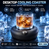 Refroidisseur de bureau pour bureaux, espaces de travail à domicile et coins d'étude, avec commande à un bouton pour les supports de boissons à fond plat