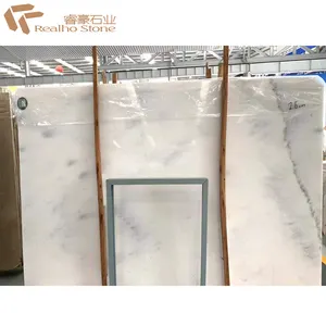 White Marble With Silvery Grey Grains Pattern New east White Marble Polished Slabs Cut To Sizes