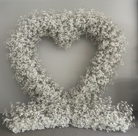 A-1523 coeur forme fleur arc avec support artificielle Rose fleur toile de fond mariage scène décoration coeur rouge fleur arc
