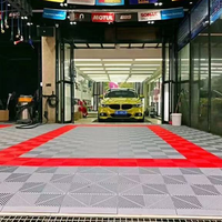 Rejilla de Plástico Entrelazada de 400x400x18mm de Grosor para Drenaje, Baldosas de Suelo para Garaje, Taller de Lavado de Coches y Detallado