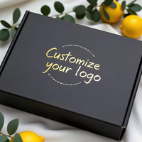 Boîte postale cadeau noire kraft de luxe avec logo personnalisé boîtes à vêtements en carton boîte d'emballage en papier d'expédition cosmétique