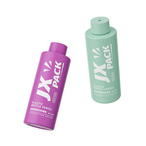 Flacon de gel douche vide rond de luxe personnalisé avec logo couleur 250 ml 300 ml, emballage en plastique <span class=keywords><strong>pour</strong></span> soins capillaires avec bouchon à visser - Product Image 4