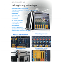 Demao 12 canaux entrée puissance professionnel audio numérique dj console de mixage 600W + 600watts mélangeurs amplificateur