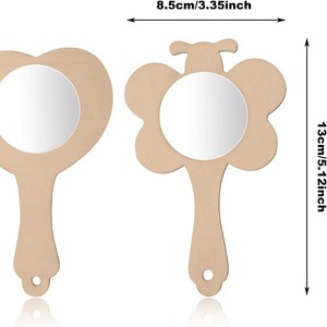 Specchietti in Legno <span class=keywords><strong>Mini</strong></span> Fai-da-Te per Dipingere, Giocattoli Artigianali per Bambini - Product Image 5