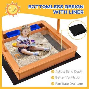 <span class=keywords><strong>Bac</strong></span> à <span class=keywords><strong>sable</strong></span> en bois extérieur Montessori pour enfants grand <span class=keywords><strong>bac</strong></span> à <span class=keywords><strong>sable</strong></span> avec sièges de banc jeu sensoriel exploration aire de jeux amusante - Product Image 3