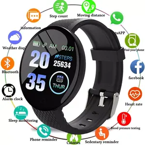 D18S Thông Minh Xem D18 IP67 Chống Thấm Nước Tracker Thể Dục Amazon Hot Thể Thao Xem Heart Rate Wristband Cho IOS Android