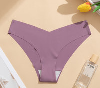 Tanga de seda helada para mujer, talla grande, transpirable, de secado rápido, con cintura en V, levantamiento de cadera, sin costuras, invisible, de nailon y algodón.