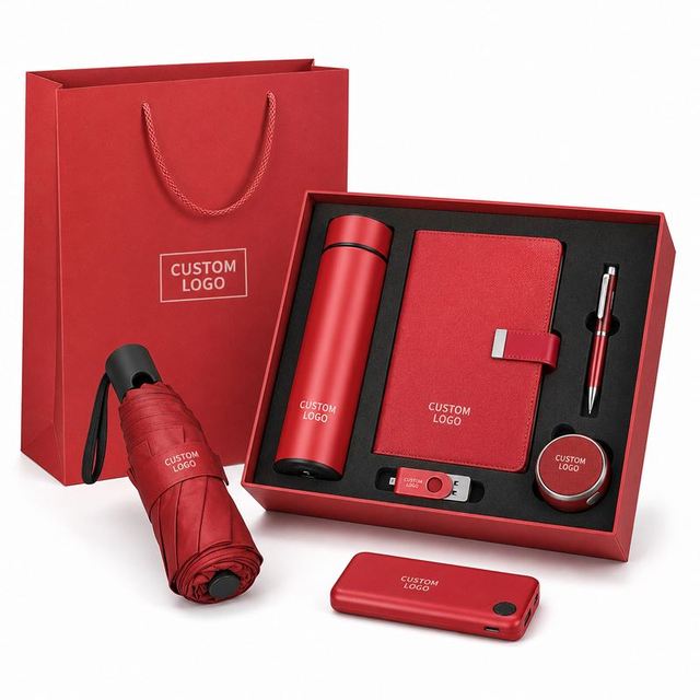 Wholesale Luxury Corporate Gift Sets Custom Executive Business Promotional Kits with Luxury Vacuum Cup Notebook for Father's Day