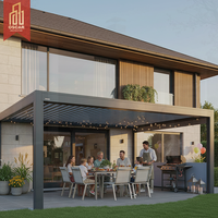 Nouvelle conception de pergola électrique extérieure européenne pour plage, restaurant, jardin, terrasse