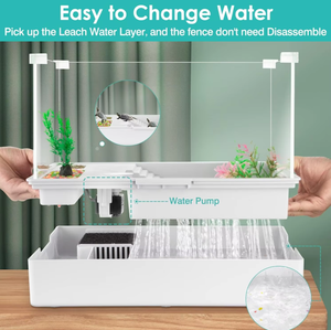 Ama-zon Offre Spéciale Grand kit de fournitures de bassin d'eau en plastique Bassins terrestres Tortue des Émirats arabes unis PE pour cage de tortue d'aquarium - Product Image 4