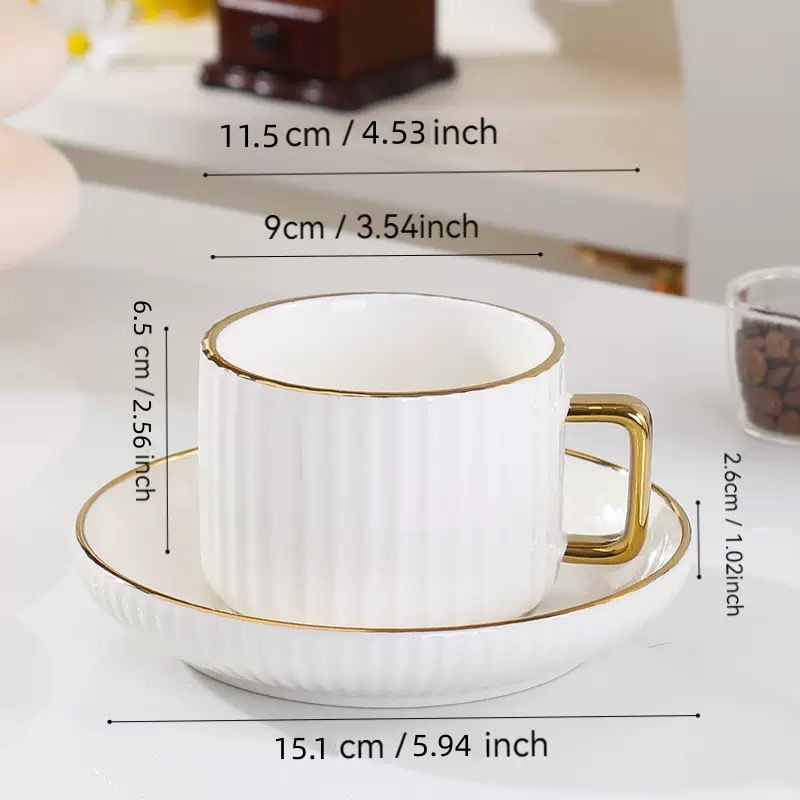 white 1 cup 1 dish-280ml