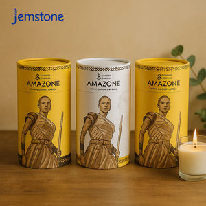 Emballage en tube de papier cylindrique en carton kraft premium pour bougies et bocaux en verre - Identité de marque personnalisée - Product Image 4