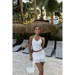 <b>WHITE</b> DARREL Lace <b>Bikini</b> Set Beachwear with Elegant Laces - Product Image 2